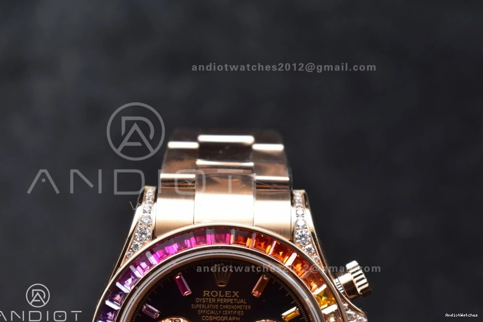 Dial ZF 116595RBOW Best Diamonds Bracelet SH Black Edition Durable Daytona RG 1:1 Rainbow 776 on 0811